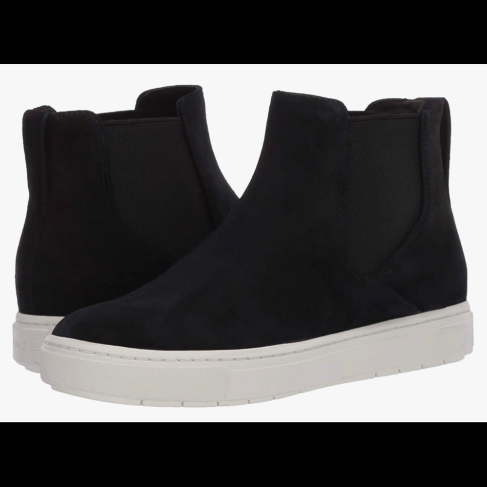 NWT boxed Vince black suede boots